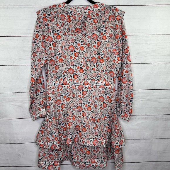 NWT Vinyard Vines Floral Ivy Ruffle Silk Cotton Dress Size 10 - Picture 3 of 14